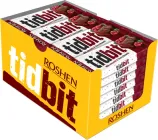 Упаковка шоколадних батончиків Roshen TidBit з начинкою Вишневий брауні 50 г х 28 шт. (4823077630507)