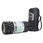 Масажний ролик EasyFit Grid Roller EF11 33 см чорний у чохлі (ролер, валик, циліндр для МФР та йоги, масажер для спини, ніг, рук, шиї)