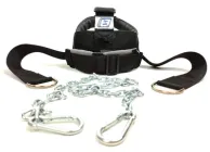 Упряж для шиї EasyFit IRON NECK універсальна (боксерський тренажер, головна стропа лямка-шолом для накачування-тренування м'язів шиї, спортивна накладка-ремінь на голову з ланцюгом) EF-NHINBK
