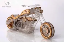 Механічний 3D пазл-конструктор Viter Models Мотоцикл Чопер Viter 211 деталей (Chopper-V1)(AKV-01)