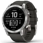 Спортивний годинник Garmin Fenix 7 Silver with Graphite Band
