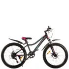 Велосипед підлітковий Cross Smile 24 Рама-12 black-pink від 125 см зріст