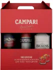 Подарунковий набір Campari Negroni: Настоянка Campari 1 л + Вермут Cinzano Rosso 1 л + Джин Bickens 1 л (4820180020263)