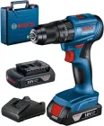 Акумуляторний ударний дриль-шурупокрут Bosch Professional GSB 185-LI із 2 акб GBA 18V 2.0Ah, з/п GAL 18V-20 у кейсі (06019K3100)
