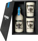 Джин Knut Hansen Dry 0.5 л 42% + 2 склянки (4280001759411)