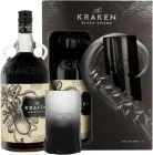 Ромовий напій Kraken Black Spiced 1 л 40% у подарунковій упаковці + склянка (7436946951930)