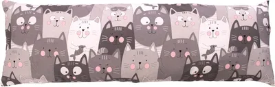 Подушка дакімакура Руно Grey Cat антиалергенне волокно 50х150 см (Р315.52_Grey Cat)