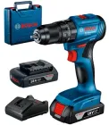 Акумуляторний ударний дриль-шурупокрут Bosch Professional GSB 185-LI з 2 акб GBA 18V 2.0Ah, з/п GAL 18V-20 у кейсі (06019K3100)