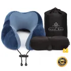 Дорожня подушка ортопедична для подорожей Royal Rest Memory Foam 27*25*12см Синя (RR-03)