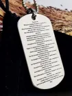 Жетон армійський Псалом 90 з гравіюванням оберіг для військового комплект з ланцюжком нержавіюча сталь