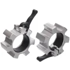 Замки алюмінієві (2шт) Lock-Jaw PRO із фіксатором для грифа 50мм Zelart Premier (сірий)
