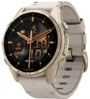 Смарт-годинник Garmin fenix 8 43mm AMOLED Sapphire Soft Gold with Limestone Leather Band (010-02903-40)