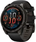 Смарт-годинник Garmin fenix 8 47мм AMOLED Sapphire Carbon Grey DLC Titanium with Black/Pebble Grey Silicone Band (010-02904-21)
