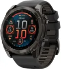 Смарт-годинник Garmin fenix 8 51mm AMOLED Sapphire Carbon Grey DLC with Black and Pebble Grey Silicone Band (010-02905-21)