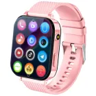 Розумний дитячий GPS-годинник-телефон JETIX DF100 Pro Kids з вібродзвінком, 4G відеодзвінком і ліхтариком (Pink)