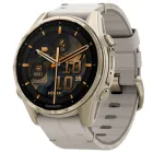 Смарт-годинник Garmin fenix 8 43mm, AMOLED, Saph, SftGldSS/FogGryLeatherBnd, Excl, GPS (m445065)