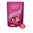 Цукерки Lindt Lindor Raspberry & Cream з молочного шоколаду та малиново-вершковою начинкою, 200г