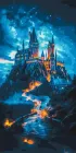 Картина за номерами Хогвартс Гаррі Поттер 40*80 см Орігамі (LW5106)