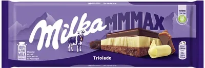 Шоколад Milka Triolade тришаровий з молочним і білим шоколадом 280 г