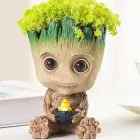 Кашпо - горщик у вигляді Грут Marvel Groot / статуетка - підставка Грут з марвел для рослин / кактусів / сукулентів, 5х3.5 см, коричневий (98712582)
