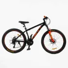 Велосипед Спортивний 26 дюймів Corso Next NX-505 обладнання Shimano алюмінієва рама 15 дюймів 21 швидкість. Black and Orange (168546)
