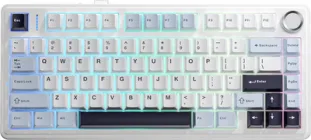 Клавіатура бездротова AULA F75 LEOBOG Reaper Hot-Swap PBT 2.4G Wireless/BT/USB White (6948391209241)