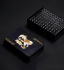 Карти гральні пластикові для покеру Golden Black 54 шт фокуси Чорні