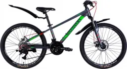 Велосипед Discovery AL 24" QUBE AM DD CS 11,5" сірий з крилом Pl 2025 (OPS-DIS-24-336)