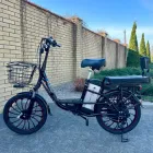 Електровелосипед GREEN GIANT U18 Eco 13Ah 800W чорний, з розкладним сидінням - вантажним багажником