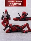 Набір із 3 фігурок для торпеди авто, на стіл та монітор Дедпул Deadpool Marvel Comics
