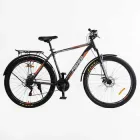 Велосипед Спортивний 29 дюймів Corso Fisher FS-260 обладнання Shimano сталева рама 21 дюймів 21 швидкість. Black and Orange (177325)