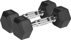 Гантелі чавунні Rebel Active гумовані HEX 2x2.5 кг RBA-2325-02.5 (5901890121842)