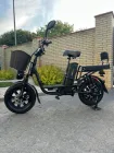 Електровелосипед EVOBIKE Booster PRO Plus 1200W 60V 30Ah чорний, з подвійними посиленими амортизаторами, системою PAS та сидінням-багажником