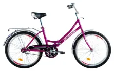 Велосипед складний 24 дюйми Crossride Folder з багажником (Рожевий)