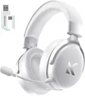 Навушники MCHOSE V9 PRO White Бездротова Ігрова Гарнітура, Радіоканал/Bluetooth/3.5мм. Знімний Мікрофон, RGB Підсвічування, Об'ємний звук 7.1, Автономна робота 250 Годин