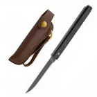Складаний ніж зі склобоєм та чохлом SteelFolKnife, чорний