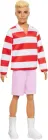 Лялька Кен Барбі Моднік Блондин в поло в біло-червону смужку Barbie Ken Fashionistas Red and White Striped Polo Shirt 241 (HYV01) (HYV01)