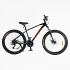 Велосипед гірський алюмінієвий CORSO «X-Power» 27.5 дюймів, рама 17" (Чорно-помаранчевий)