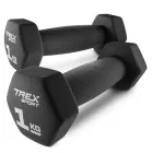 Гантелі для фітнесу неопренові TREX Sport TX-010VD 2x1кг
