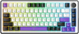 Клавіатура бездротова Hator Hellyberry HK75 Mechanical Linear RGB Wireless/Bluetooth/USB White/Violet (HK75_wireless)
