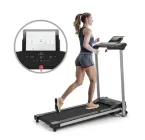 Бігова доріжка KLARFIT Treado Active 10 км/год 36x100 см Bluetooth компактна, сенсорний дисплей (10034444) - Уцінка