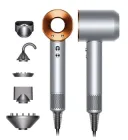 Фен для волосся Leafless Super Hair Dryer, 1600 Вт, 5 насадок, сірий із золотим Nickel