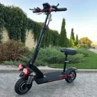Електросамокат KUGOO M4 Max+ Plus NFC Key 2000W (Dual Motor) 23Ah з сидінням, повний привід, складаний, швидкість до 60–65 км/год, запас ходу до 70 км, 10" колеса, подвійна амортизація, дискові гальма, LED підсвітка, LCD дисплей, NFC ключ чорний