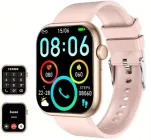 Смарт-годинник жіночий Smart Watch QX7Pro з функцією дзвінка і рожевим ремінцем