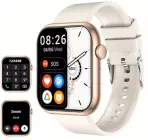 Смарт-годинник жіночий Smart Watch QX7Pro з функцією дзвінка і бежевим ремінцем