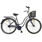 Велосипед SPARK CITY AURA (колеса - 28", сталева рама - 18") з кошиком темно-фіолетовий