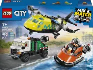 Конструктор LEGO CITY Ремікс літака, вантажівки та судна на повітряній подушці 990 елементів (60505)