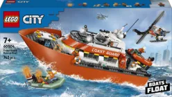 Конструктор LEGO CITY Рятувальний катер і гелікоптер берегової охорони 742 елементи (60504)