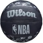 М'яч баскетбольний Wilson NBA ALL TEAM BL (Indoor/Outdoor) композитна шкіра чорний WTB1300XBNBA6 розмір 6