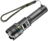 Ручний ліхтар Coba CB-A282 акумуляторний 1700 лм LED COB зум PowerBank Type-C 18650 потужний водостійкий протиударний для туризму риболовлі